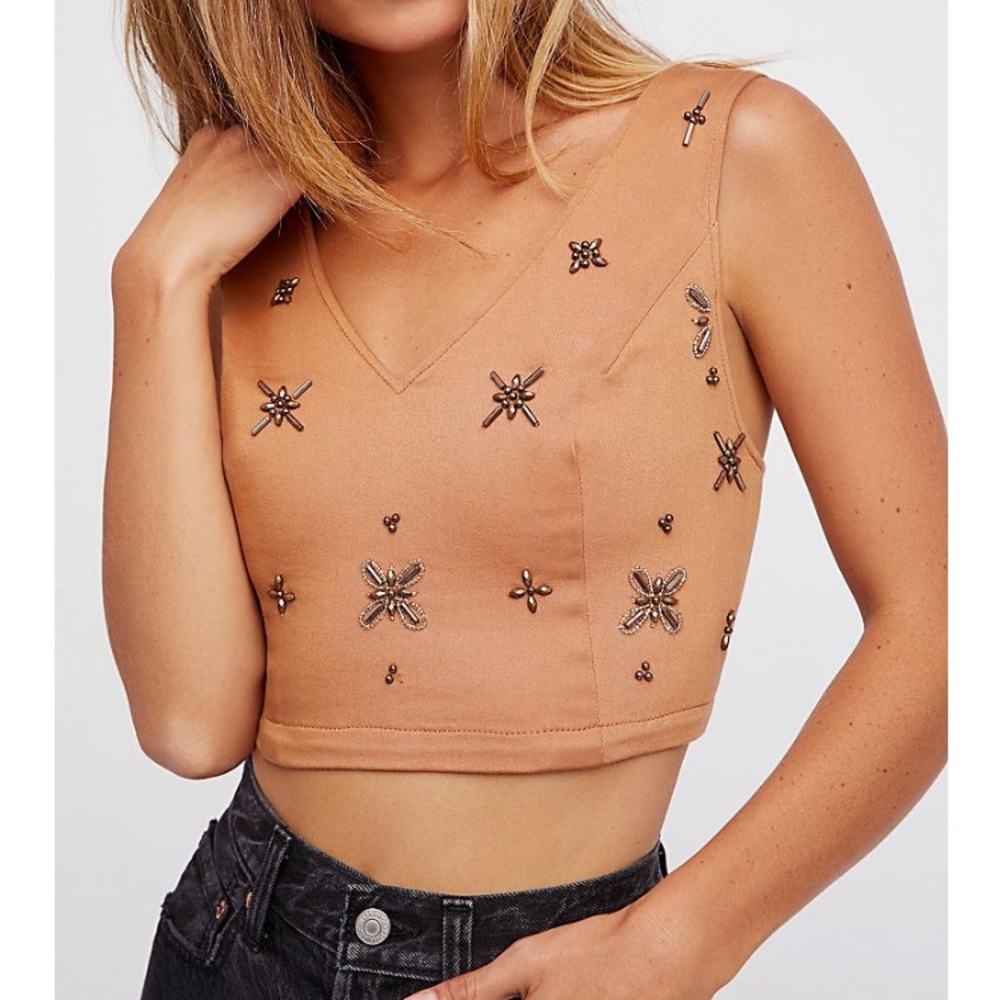 Embellished bronze top 🌾🤎